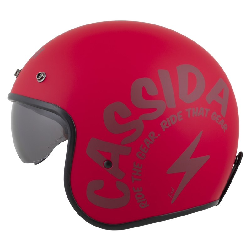 Cassida Oxygen 2.0 Gear otvorena motociklistička kaciga mat crveno-tamno crvena