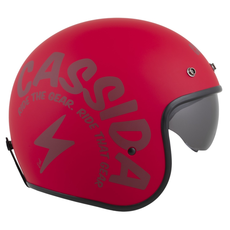 Cassida Oxygen 2.0 Gear otvorena motociklistička kaciga mat crveno-tamno crvena