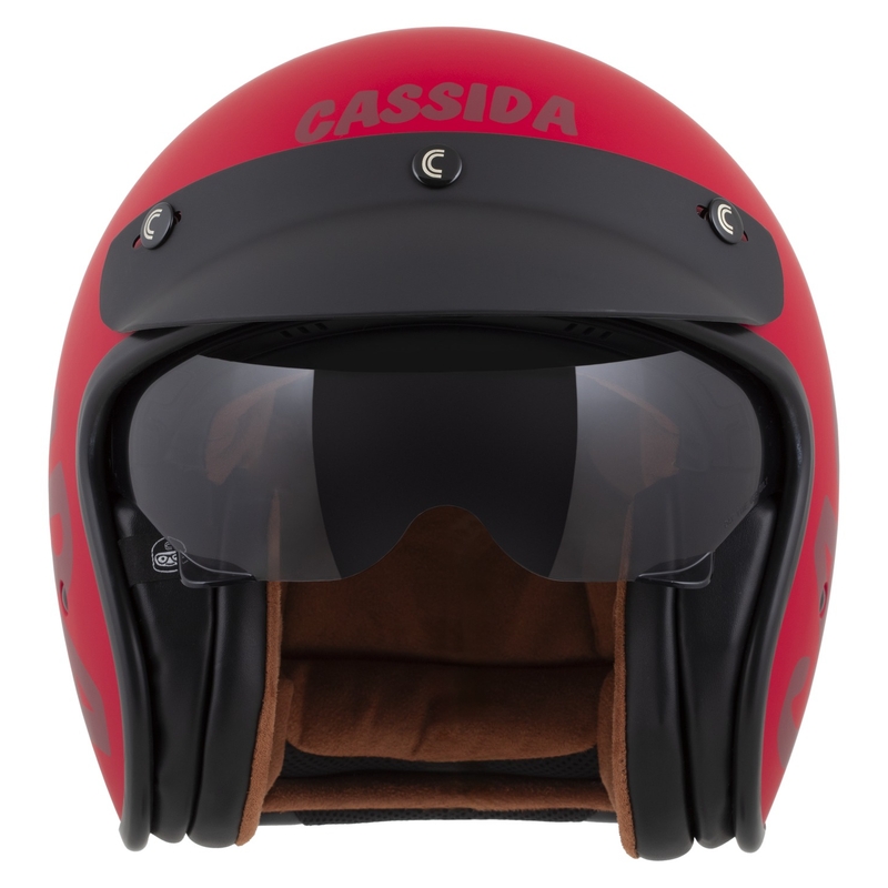 Cassida Oxygen 2.0 Gear otvorena motociklistička kaciga mat crveno-tamno crvena