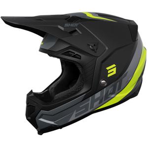 Motocross kaciga Shot Core Custom crno-fluo žuta