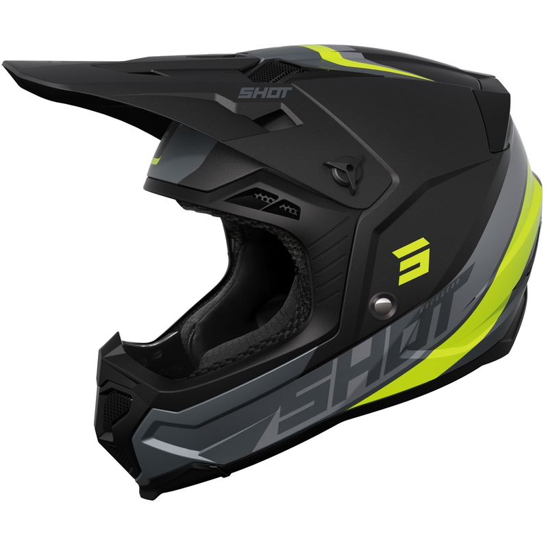 Motocross kaciga Shot Core Custom crno-fluo žuta