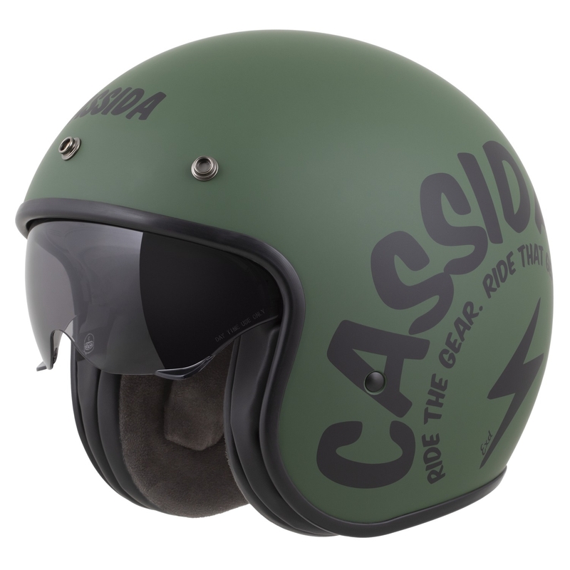 Cassida Oxygen 2.0 Gear otvorena motociklistička kaciga mat zeleno-crna