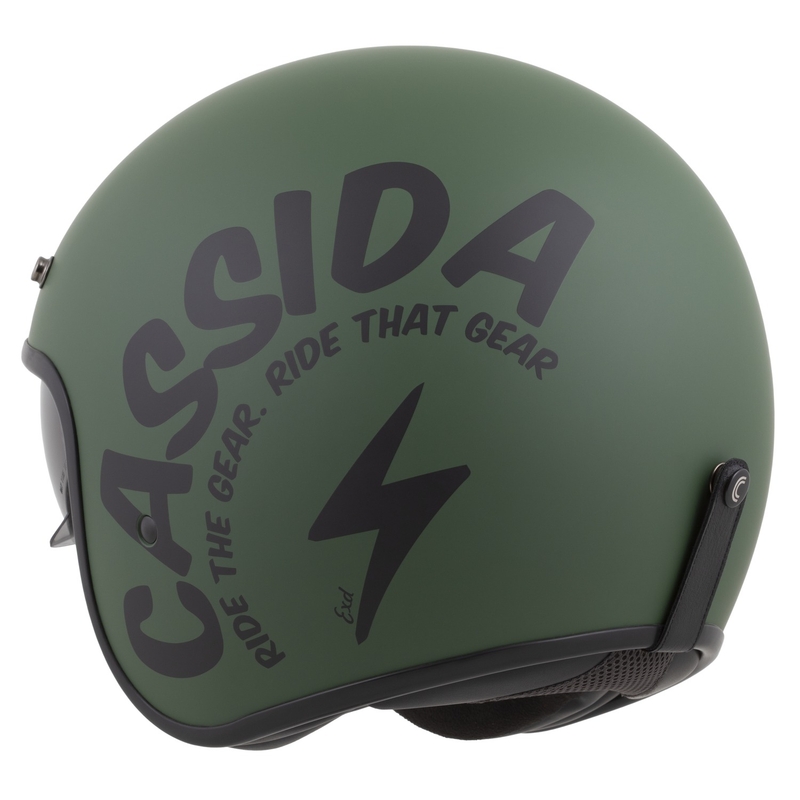 Cassida Oxygen 2.0 Gear otvorena motociklistička kaciga mat zeleno-crna
