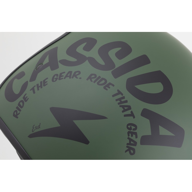 Cassida Oxygen 2.0 Gear otvorena motociklistička kaciga mat zeleno-crna