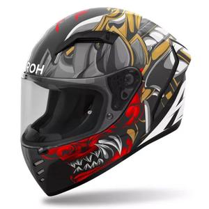Airoh Connor Samurai motociklistička kaciga za cijelo lice mat crno-crveno-smeđe-siva