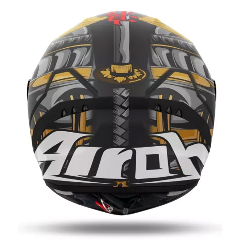 Airoh Connor Samurai motociklistička kaciga za cijelo lice mat crno-crveno-smeđe-siva