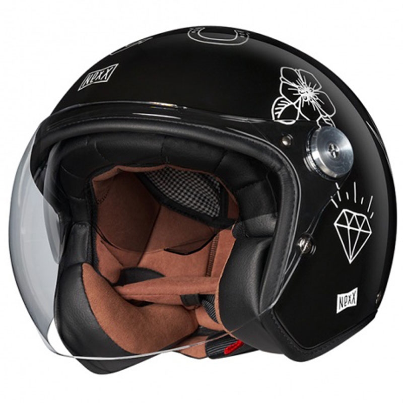 Otvorena kaciga Nexx X.G30 Tattoo crno-bijela