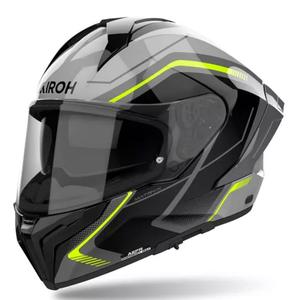 Airoh MATRYX široka motociklistička kaciga koja pokriva cijelo lice crno-sivo-žuta