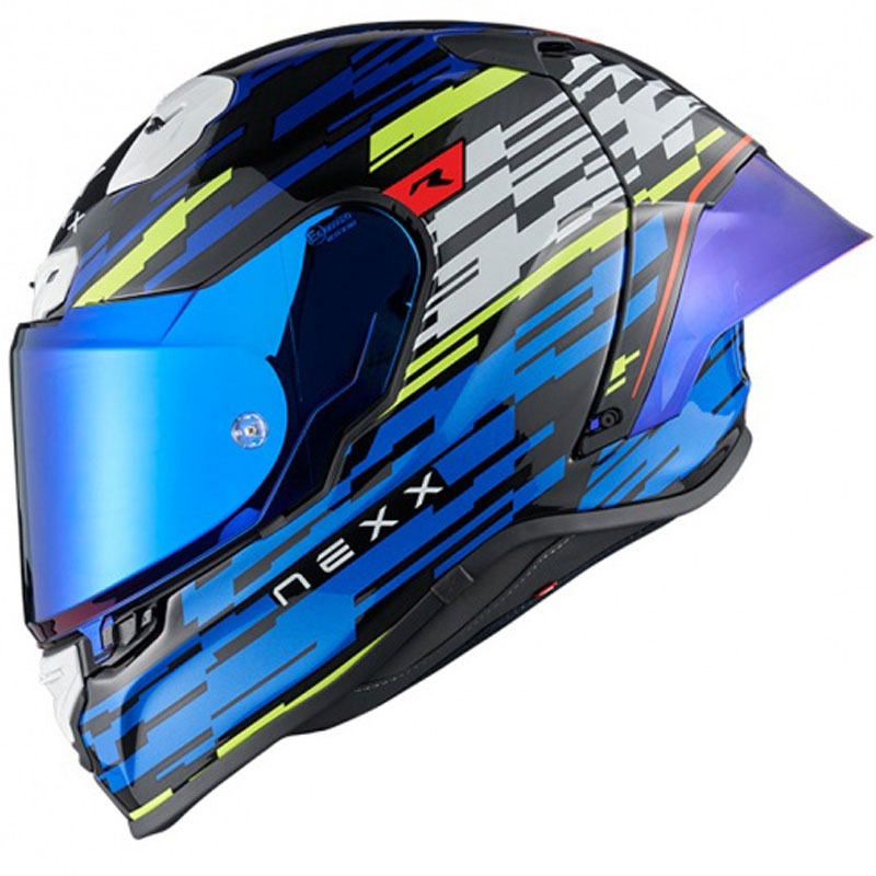 Integralna moto kaciga Nexx X.R3R Glitch Racer plavo-fluo žuta rasprodaja