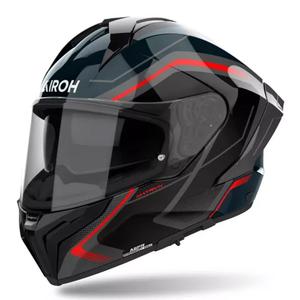 Airoh MATRYX široka motociklistička kaciga koja pokriva cijelo lice crno-sivo-crvena
