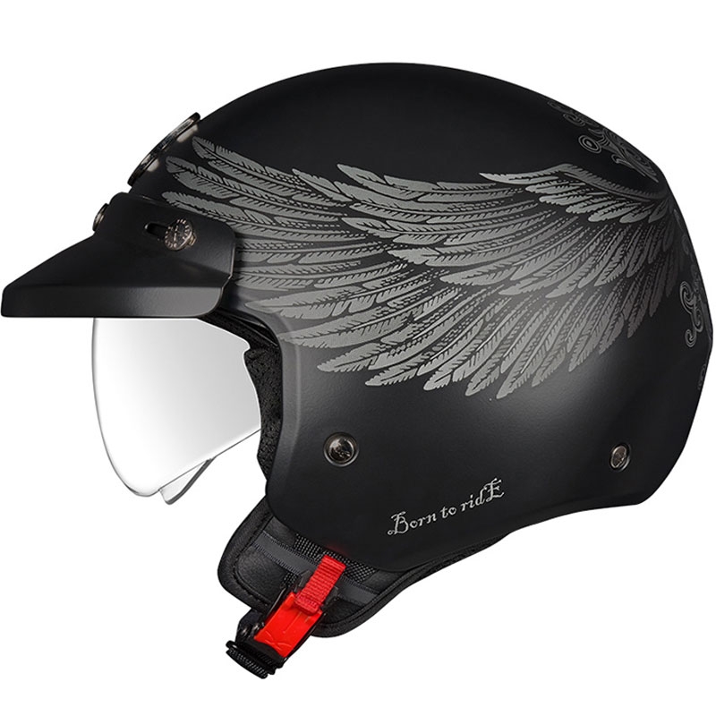 NEXX Y.10 EAGLE RIDER otvorena motociklistička kaciga crno-siva rasprodaja