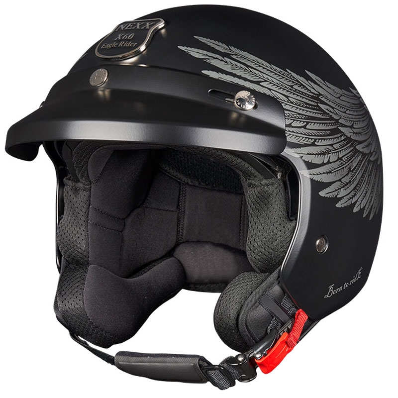 NEXX Y.10 EAGLE RIDER otvorena motociklistička kaciga crno-siva rasprodaja