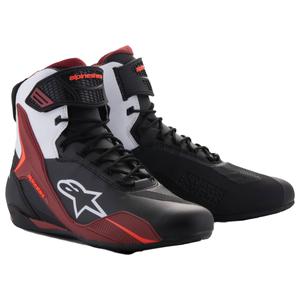 Motorističke čizme Alpinestars Faster-4 crno-bijele-tamnocrvene