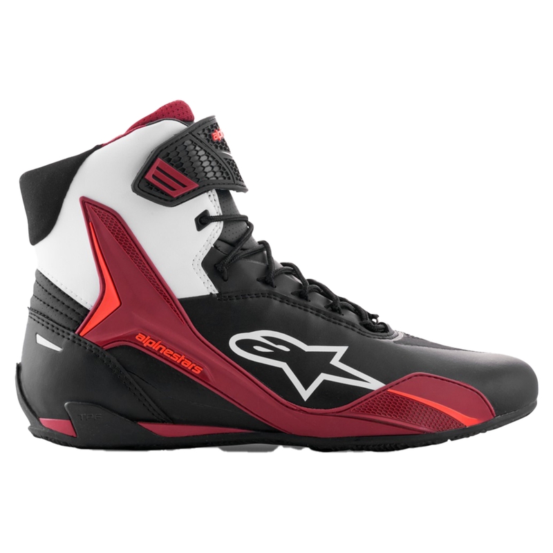 Motorističke čizme Alpinestars Faster-4 crno-bijele-tamnocrvene