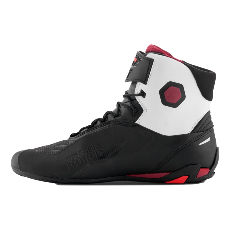 Motorističke čizme Alpinestars Faster-4 crno-bijele-tamnocrvene
