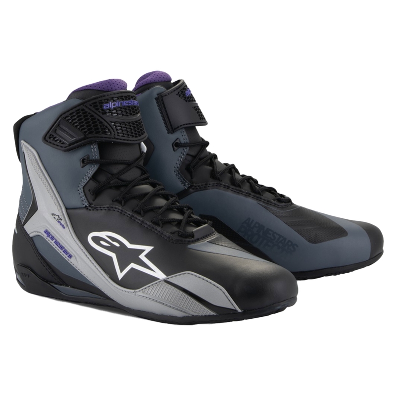 Alpinestars Stella Faster-4 ženske motorističke čizme crno-sivo-ljubičaste