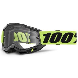 Naočale za motocross 100% ACCURI 2 Enduro žute s dvostrukim prozirnim pleksiglasom