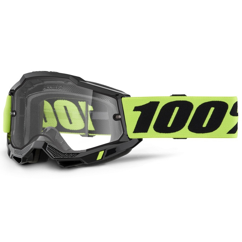 Naočale za motocross 100% ACCURI 2 Enduro žute s dvostrukim prozirnim pleksiglasom