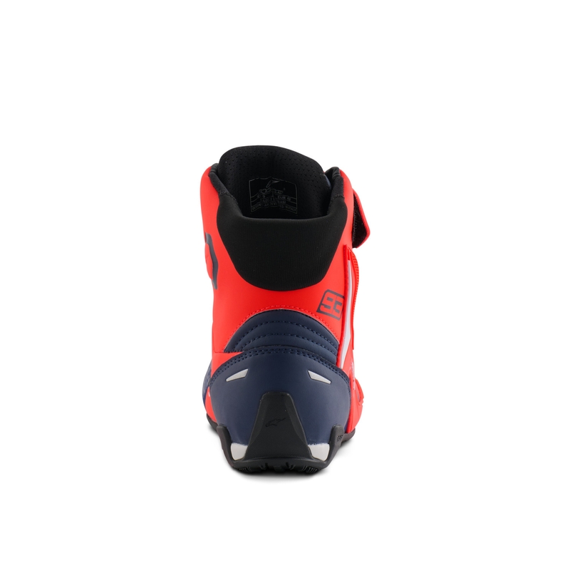 Alpinestars Faster-4 motociklističke čizme MM93 kolekcija fluo crveno-plavo-bijele
