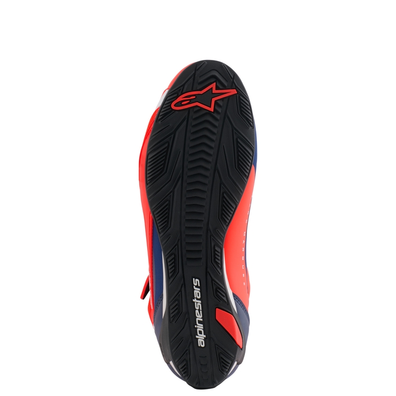 Alpinestars Faster-4 motociklističke čizme MM93 kolekcija fluo crveno-plavo-bijele