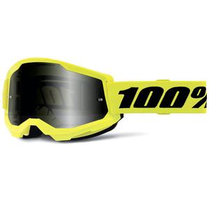 Naočale za motocross 100% ACCURI 2 pješčano žute s dvostrukim dimljenim pleksiglasom