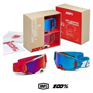 Set 100% Armatic Jett Lawrence LE ružičasto-plavih naočala za motocross