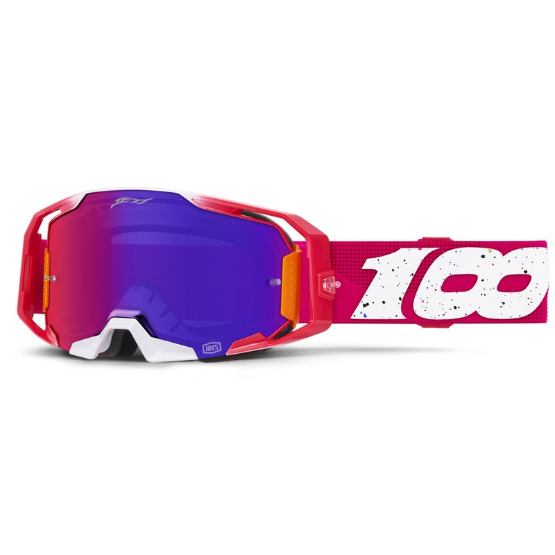 Set 100% Armatic Jett Lawrence LE ružičasto-plavih naočala za motocross