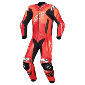 Jednodijelno kožno motociklističko odijelo Alpinestars GP Plus V4 Sprint, Tech-air kompatibilno, Fluo crveno-crveno-bijelo-crno