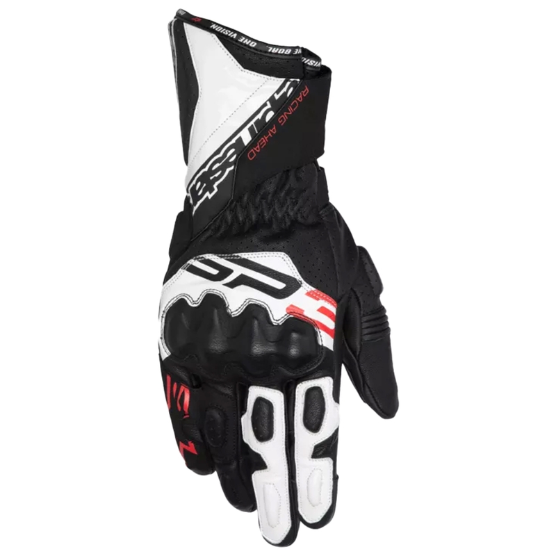Alpinestars SP-3 moto rukavice crno-bijele-fluo crvene boje