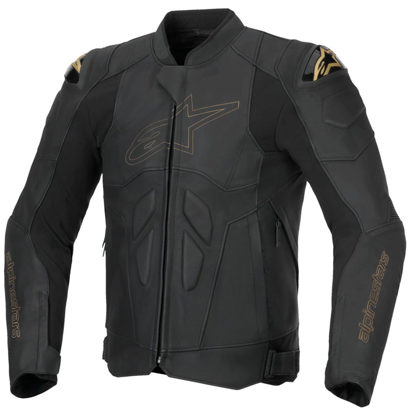 Alpinestars Dusk kožna motociklistička jakna crno-zlatna