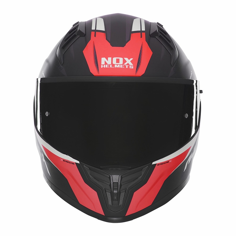 Motociklistička kaciga za cijelo lice NOX N401 Crower mat crno-crvena