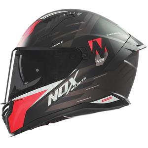 Motociklistička kaciga za cijelo lice NOX N401 Crower mat crno-crvena