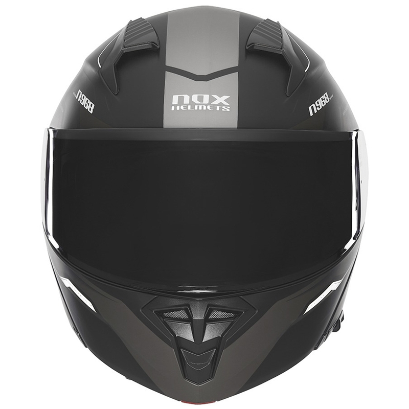 Preklopna motociklistička kaciga NOX N968 Ultra mat crno-bijela