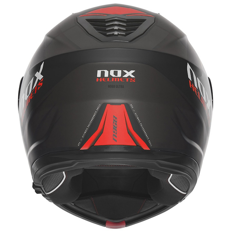 Motociklistička kaciga na preklop NOX N968 Ultra mat crno-crvena
