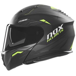 Motociklistička kaciga na preklop NOX N968 Ultra mat crna-fluo žuta