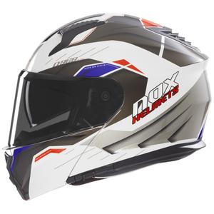 Motociklistička kaciga na preklop NOX N968 Ultra bijelo-siva