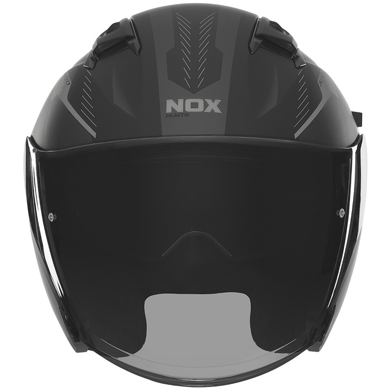 Otvorena motociklistička kaciga NOX N130 Myst mat crno-srebrna