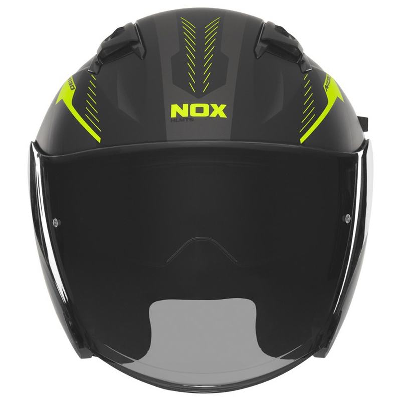 Otvorena motociklistička kaciga NOX N130 Myst mat crno-fluo žuta
