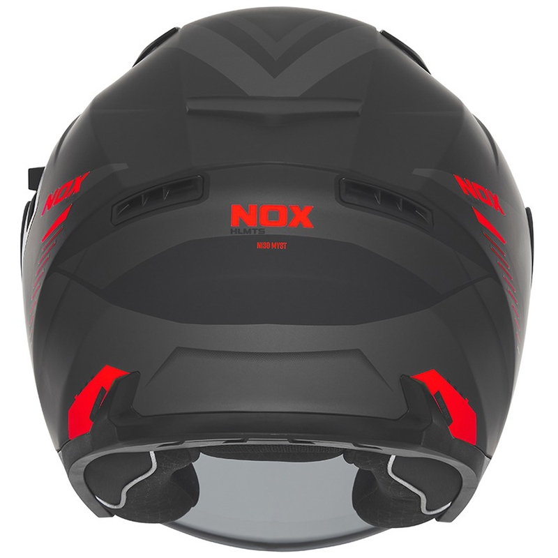 Otvorena motociklistička kaciga NOX N130 Myst mat crno-crvena