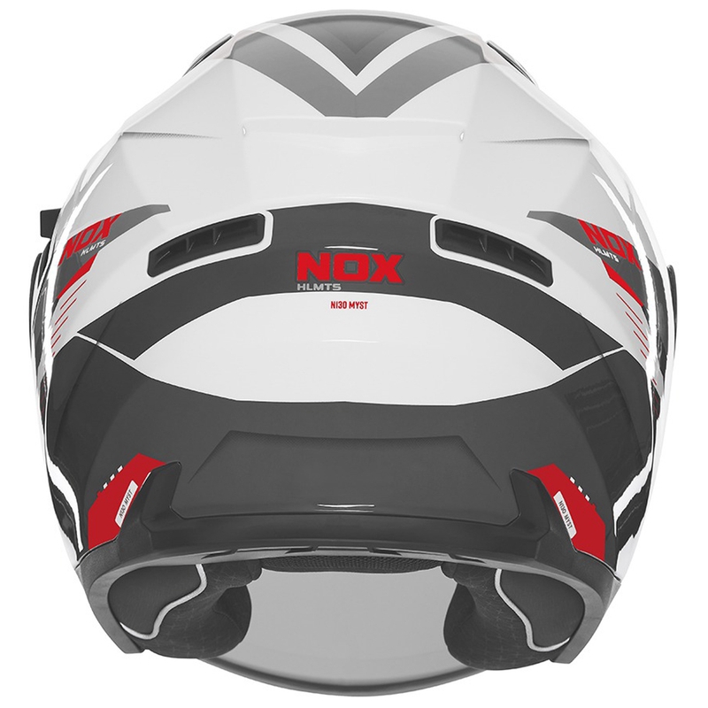 Otvorena motociklistička kaciga NOX N130 Myst bijelo-crno-crvena