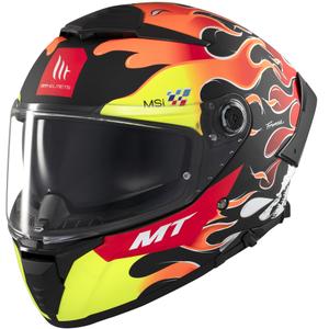 Motociklistička kaciga koja pokriva cijelo lice MT Thunder 4 SV Yamanaka mat crno-crvena