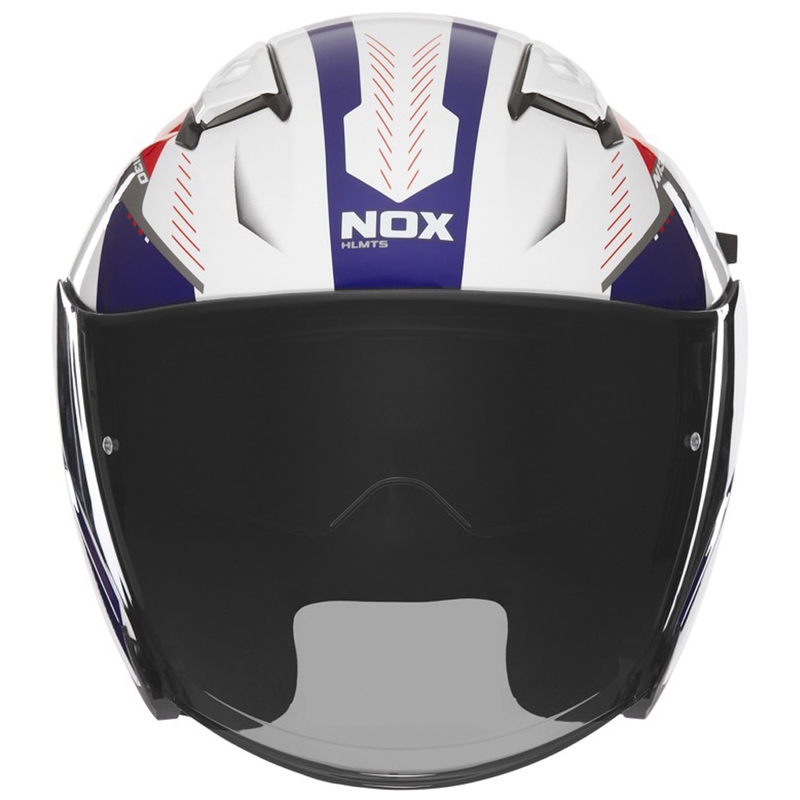 Otvorena motociklistička kaciga NOX N130 Myst bijelo-plavo-crvena