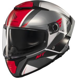 Motociklistička kaciga koja pokriva cijelo lice MT Thunder 4 SV Freeway crno-sivo-crvena