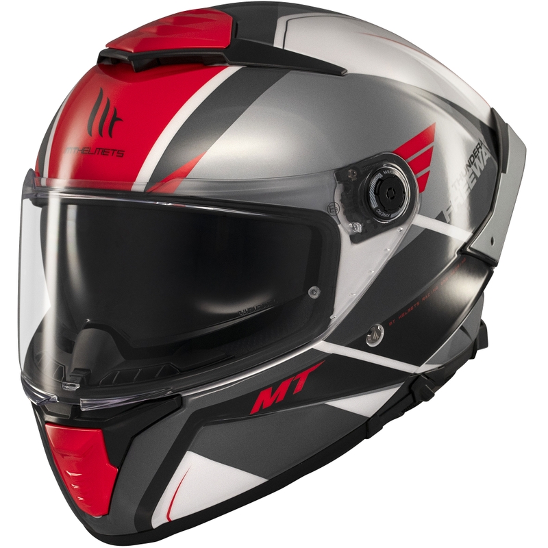 Integralna motociklistička kaciga MT Thunder 4 SV Freeway crno-sivo-crvena