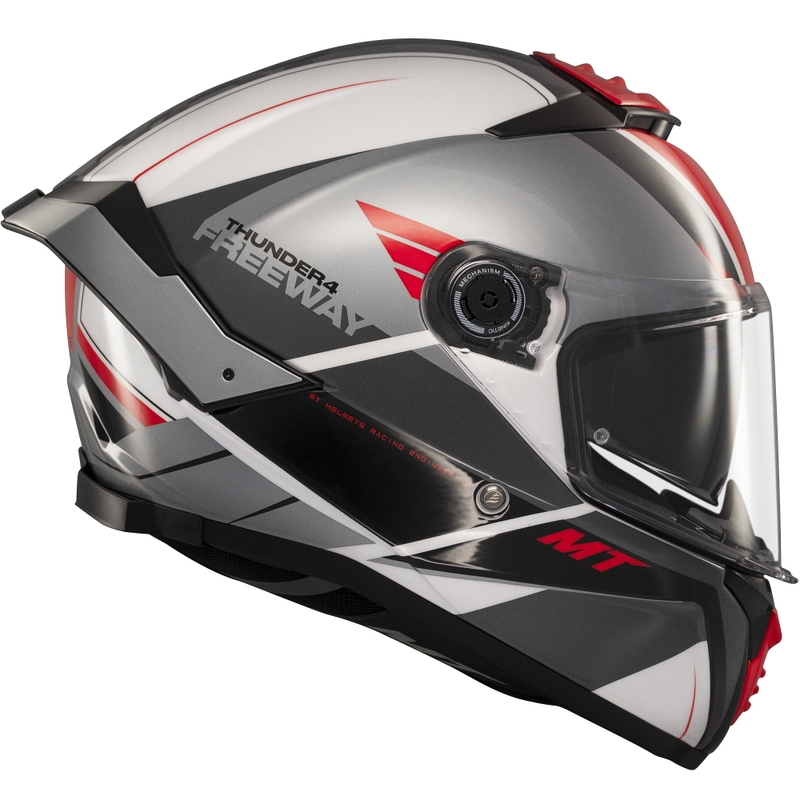Integralna motociklistička kaciga MT Thunder 4 SV Freeway crno-sivo-crvena