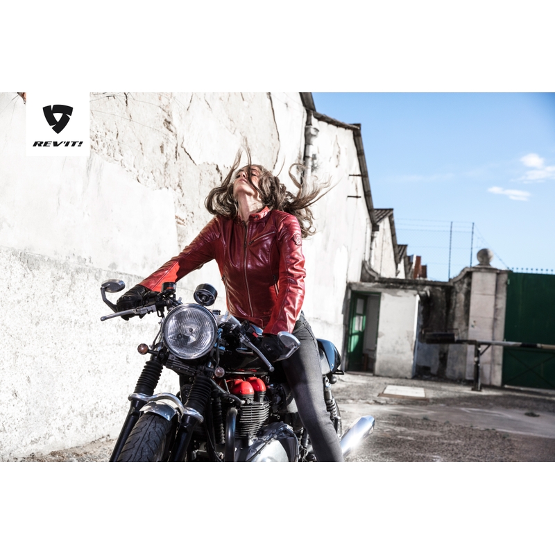 Ženska motoristička jakna Revit Clare crvena