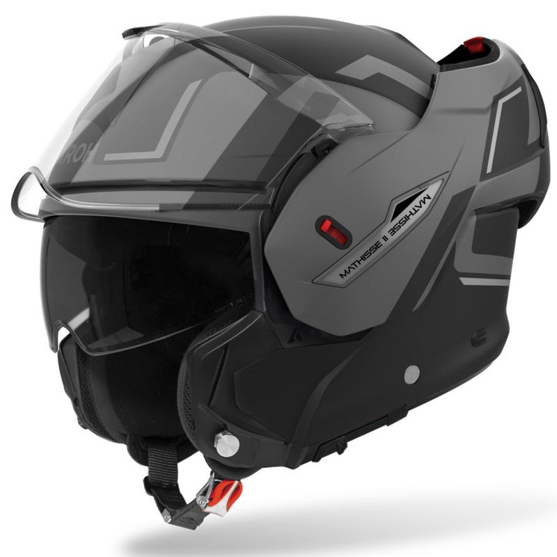 Airoh Mathisse 2 Genius preklopna motociklistička kaciga mat siva