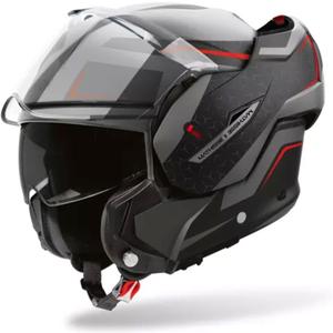 Airoh Mathisse 2 Magnet preklopna motociklistička kaciga mat sivo-crno-crvena