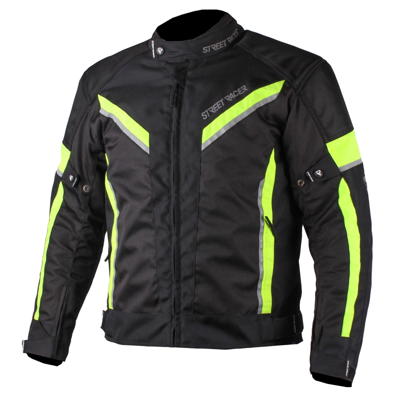 Street Racer Prestige motociklistička jakna Black-Fluo Yellow rasprodaja