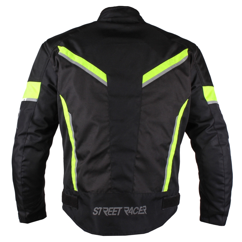 Street Racer Prestige motociklistička jakna Black-Fluo Yellow rasprodaja
